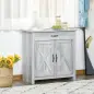 Aparador de Cocina Buffet para Salón con 1 Cajón 2 Puertas y Estante Interior Ajustable Mueble Auxiliar Decorativo para Comedor