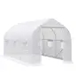 Invernadero de Jardín 4x2x2 m Tipo Túnel con 6 Ventanas Transpirables y Puerta Enrollable con Cremallera Huerto para Cultivo Pla