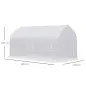 Invernadero de Jardín 4x2x2 m Tipo Túnel con 6 Ventanas Transpirables y Puerta Enrollable con Cremallera Huerto para Cultivo Pla