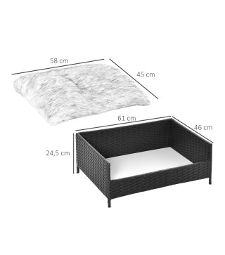 Sofá Cama para Perros de Mimbre