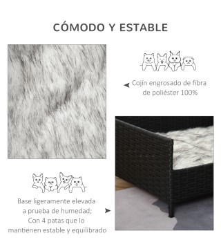 Sofá Cama para Perros de Mimbre