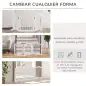 Barrera de Seguridad para Perros Pequeños Plegable Barrera para Perros en Casa de 3 Paneles 154,5x29,5x61 cm Blanco