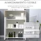 Armario de Suelo para Baño con 2 Puertas y Estantes Interiores Ajustables Mueble Auxiliar de Madera Multiusos para Salón