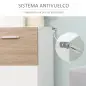 Armario de Suelo para Baño con 2 Puertas y Estantes Interiores Ajustables Mueble Auxiliar de Madera Multiusos para Salón