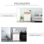 Armario de Suelo para Baño con 2 Puertas y Estantes Interiores Ajustables Mueble Auxiliar de Madera Multiusos para Salón