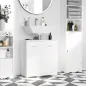 Mueble para Debajo del Lavabo Armario de Baño de Pared con 2 Puertas y Estante Interior Ajustable Estilo Moderno 60x30x6