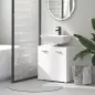Mueble para Debajo del Lavabo Armario de Baño de Pared con 2 Puertas y Estante Interior Ajustable Estilo Moderno 60x30x6