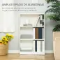 Estantería Librería con 3 Compartimentos de Almacenaje Libros CDs Plantas para Salón Estudio Dormitorio 62,2x24x102,4 cm Blanco
