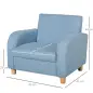 Sillón Infantil Mini Sofá para Niños de +3 Años con Asiento Acolchado Reposabrazos y Estructura de Madera Carga Máx. de 65 kg 49