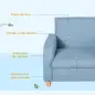 Sillón Infantil Mini Sofá para Niños de +3 Años con Asiento Acolchado Reposabrazos y Estructura de Madera Carga Máx. de 65 kg 49