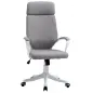 Silla de Oficina Giratoria Silla de Escritorio Giratoria Altura Ajustable con Reposabrazos 63x65x112-120 cm Gris