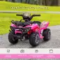 Quad Eléctrico Infantil para +18 Meses Vehículo Eléctrico a Batería 6V con Velocidad de 2 km/h 70x42x45 cm Rosa