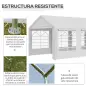 Carpa para Fiestas 6x3 m Cenador Pabellón de Jardín con 4 Paneles Laterales 2 Puertas Enrollables y 6 Ventanas Protección UV par Carpa para Fiestas 6x3 m Cenador Pabellón de Jardín con 4 Paneles Laterales 2 Puertas Enrollables y 6 Ventanas Protección UV par