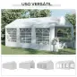 Carpa para Fiestas 6x3 m Cenador Pabellón de Jardín con 4 Paneles Laterales 2 Puertas Enrollables y 6 Ventanas Protección UV par Carpa para Fiestas 6x3 m Cenador Pabellón de Jardín con 4 Paneles Laterales 2 Puertas Enrollables y 6 Ventanas Protección UV par