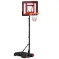Canasta de Baloncesto Ajustable de 205-261 cm Aro de Baloncesto Portátil con Soporte de Acero Base Rellenable y 2 Ruedas de Tran