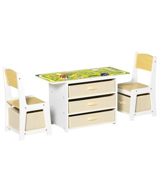 Juego de Mesa y 2 Sillas Infantil