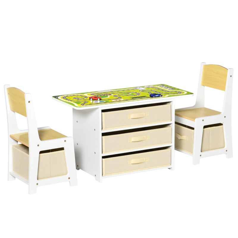 Juego de Mesa y 2 Sillas Infantil