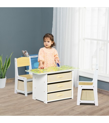 Juego de Mesa y 2 Sillas Infantil