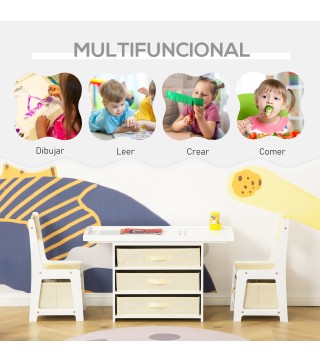 Juego de Mesa y 2 Sillas Infantil