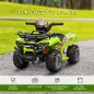 Quad Eléctrico Infantil para +18 Meses Vehículo Eléctrico a Batería 6V con Velocidad de 2 km/h 70x42x45 cm Verde