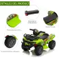 Quad Eléctrico Infantil para +18 Meses Vehículo Eléctrico a Batería 6V con Velocidad de 2 km/h 70x42x45 cm Verde