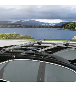Barras de Techo Universales para Vehículos de Aluminio Bacas Portaequipajes Coche Automóvil Baca para Coche Universales con Cerr