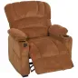 Sillón Relax Reclinable Eléctrico Silencioso con Función Memoria Reposapiés Mando a Distancia Bolsillo Lateral Marrón