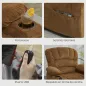Sillón Relax Reclinable Eléctrico Silencioso con Función Memoria Reposapiés Mando a Distancia Bolsillo Lateral Marrón