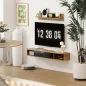 Conjunto de Muebles de Salón Muebles de TV con Estante de Pared Compartimentos Orificios para Cables 120x24x16 cm Roble