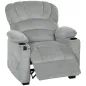Sillón Relax Reclinable Eléctrico Silencioso con Función Memoria Reposapiés Mando a Distancia Bolsillo Lateral Gris