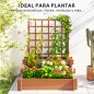 Jardinera de 3 Niveles con Enrejado y Tela no Tejida para Cultivos Verduras Flores Hierbas 95x95x110 cm Natural