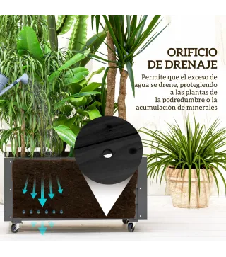 Jardinera con Ruedas