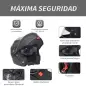 Casco de Moto Integral ECE Talla XL-61-62 cm Casco de Motocicleta con Doble Visera Cabezal Anticolisión y Ventilaciones con Cert