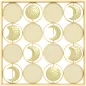 Decoración de Metal para Pared de Fases Lunares Multidireccional con 16 Discos Dorado