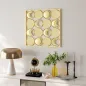 Decoración de Metal para Pared de Fases Lunares Multidireccional con 16 Discos Dorado