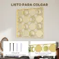 Decoración de Metal para Pared de Fases Lunares Multidireccional con 16 Discos Dorado