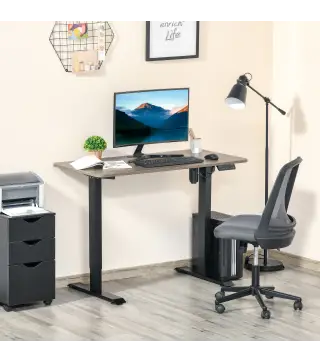 Escritorio de Pie 120x60x72-116 cm Macro de Escritorio de Altura Ajustable con 4 Teclas de Memoria Automática Inteligente para O