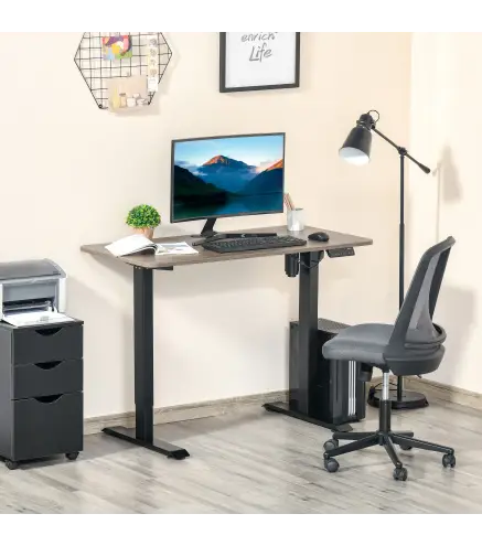 Escritorio de Pie 120x60x72-116 cm Macro de Escritorio de Altura Ajustable con 4 Teclas de Memoria Automática Inteligente para O