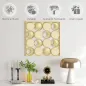 Decoración de Metal para Pared de Fases Lunares Multidireccional con 16 Discos Dorado