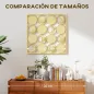 Decoración de Metal para Pared de Fases Lunares Multidireccional con 16 Discos Dorado
