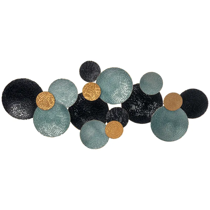 3D Arte de Pared Metálico Adornos Modernos Redondos para Colgar Decoración para Salón Dormitorio Multicolor