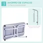 Mesa de Peluquería Canina Plegable con Encimera Antideslizante Brazo Ajustable 81x48,5x80 cm, Azul Mesa de Peluquería Canina Plegable con Encimera Antideslizante Brazo Ajustable 81x48,5x80 cm, Azul