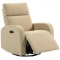Sillón Relax Reclinable Eléctrico Giratorio y Balancín con Doble Motor Reposacabezas Ajustable Puertos USB Reposapiés