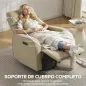 Sillón Relax Reclinable Eléctrico Giratorio y Balancín con Doble Motor Reposacabezas Ajustable Puertos USB Reposapiés