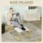 Sillón con Reposapiés Sillón Lectura con Respaldo Alto Reposacabezas Extraíble Patas de Madera y Tapizado en Lino Crema Sillón con Reposapiés Sillón Lectura con Respaldo Alto Reposacabezas Extraíble Patas de Madera y Tapizado en Lino Crema