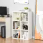 Librería de 3 Niveles, Estantería para Libros con 6 Cubos de Almacenaje, para Sala de Estar, Dormitorio, Estudio, Oficina, 65,5x