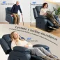 Sillón Relax Levanta Personas Sillón Elevador con Control Remoto Reclinación Eléctrica 160° Reposapiés 76x90x105cm Azul