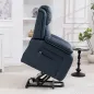 Sillón Relax Levanta Personas Sillón Elevador con Control Remoto Reclinación Eléctrica 160° Reposapiés 76x90x105cm Azul
