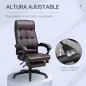 Silla de Oficina Giratoria Silla de Escritorio Reclinable Silla de Estudio Tapizada de PU con Altura Ajustable Reposabrazos Repo