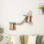 Estantes de Pared Gatos Escaleras de Tela para Gatos con Plataformas y Postes Rascadores de Sisal Centro de Actividades de Escal